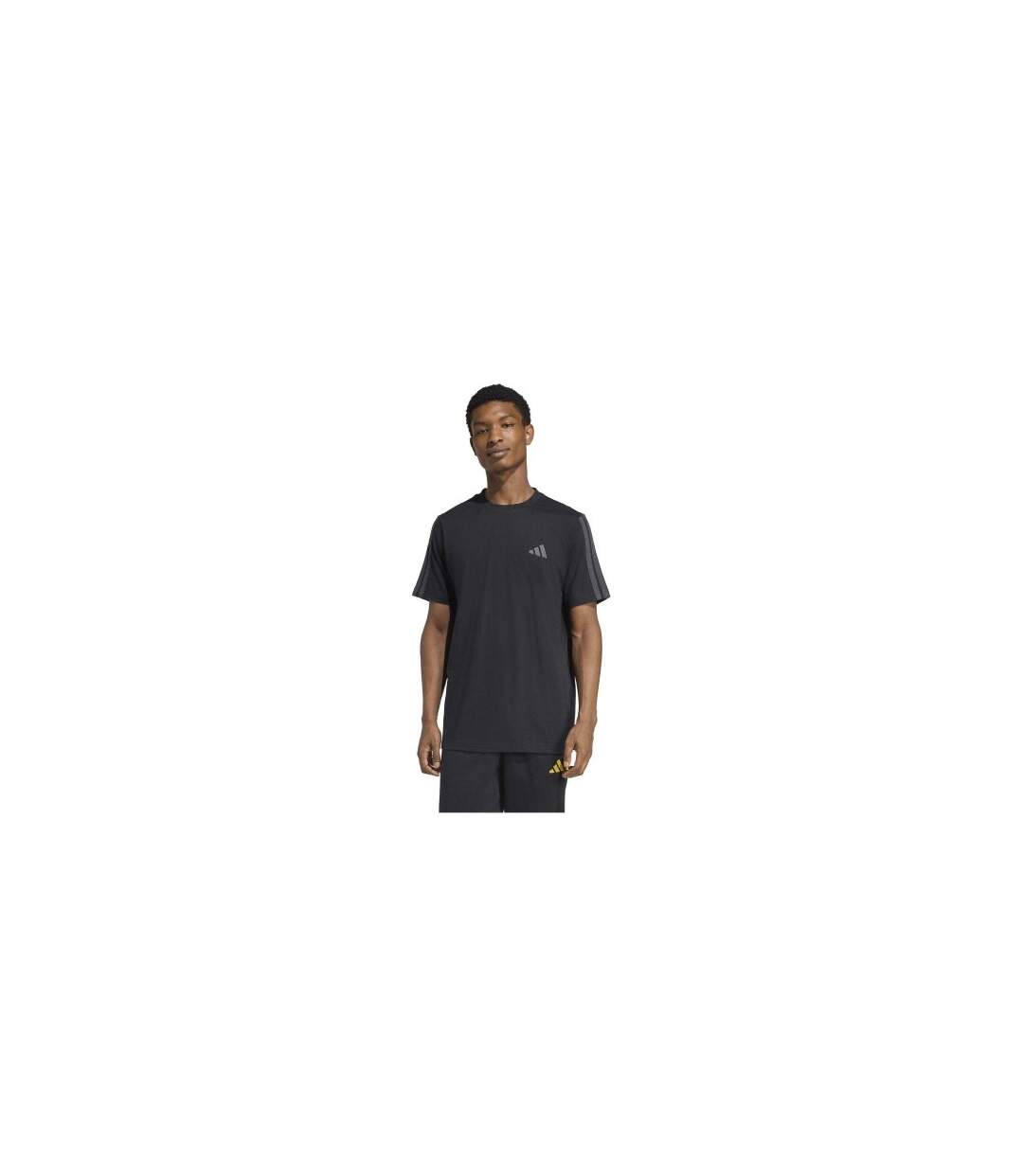 T-shirt Motif/style 3 Rayures Homme Triple Noir Adidas-1