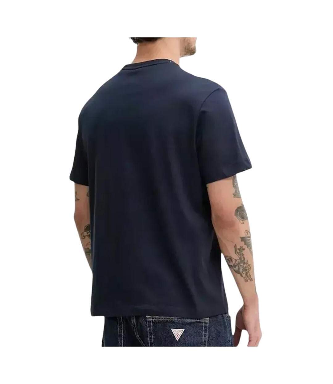 T-Shirt marine homme guess m5ri74k8fq4-2