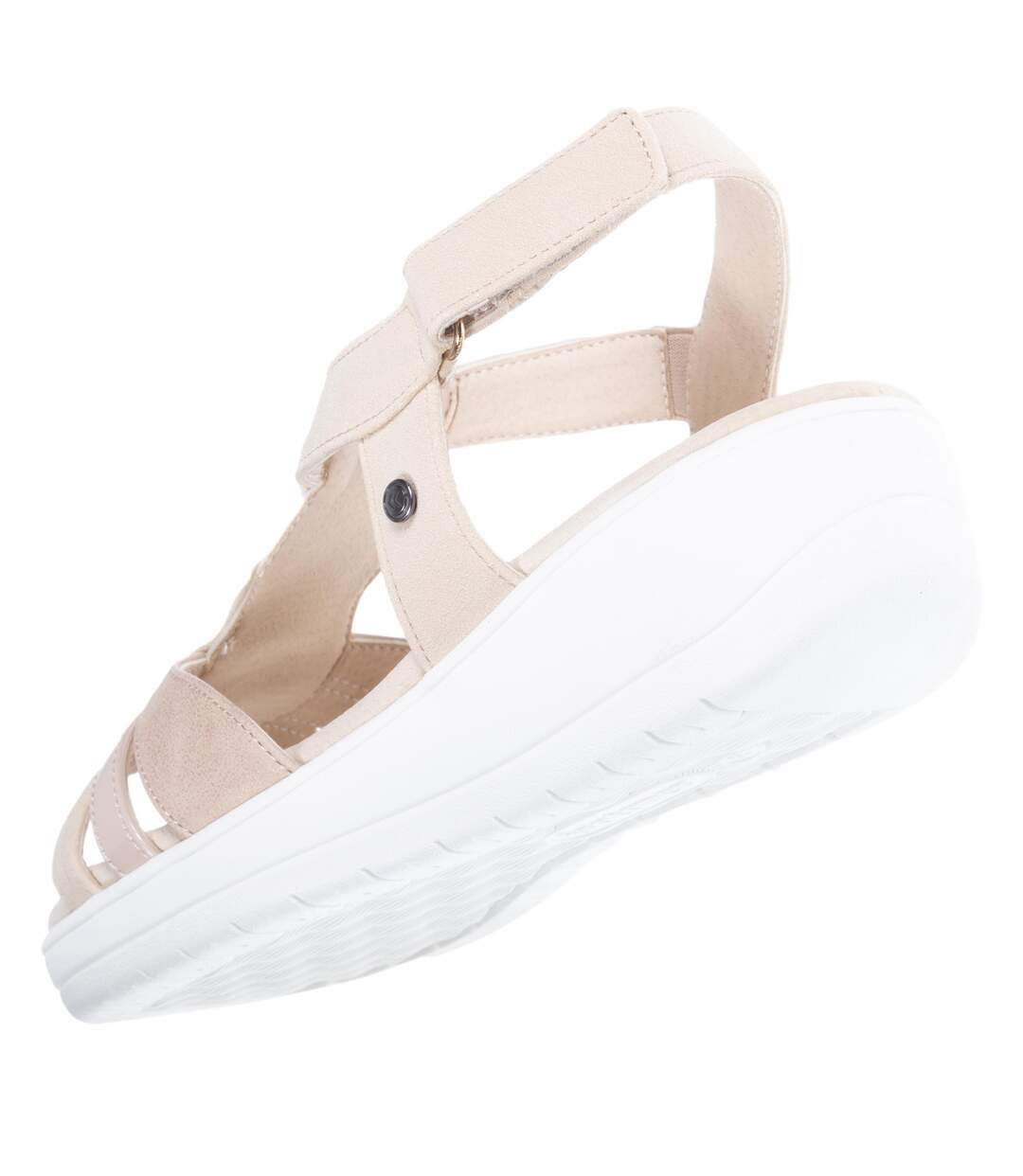 Isotoner Sandales femme confortables, à talon et attache facile-5