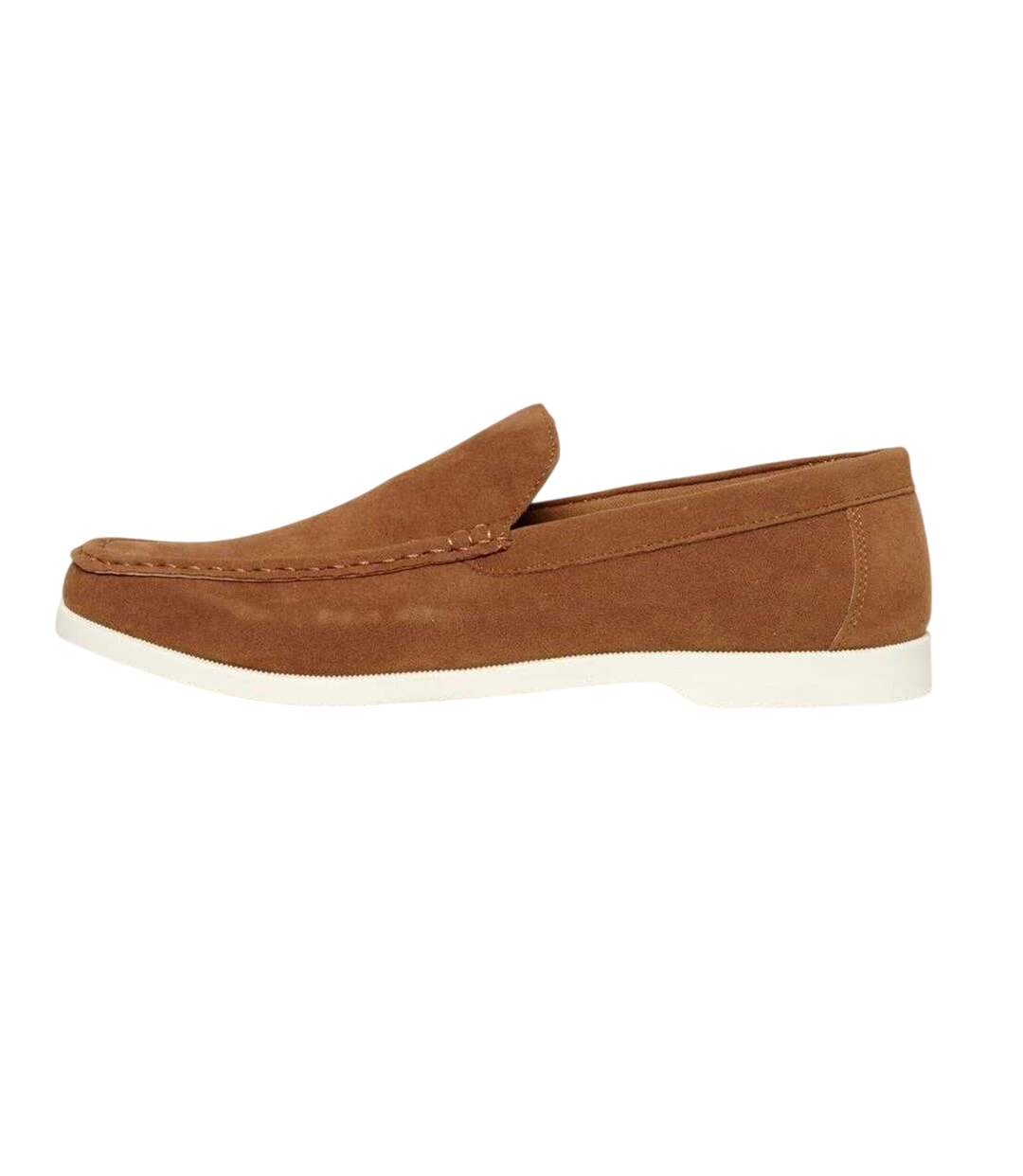 Mens Archibald Casual Loafers Tan Threadbare-2
