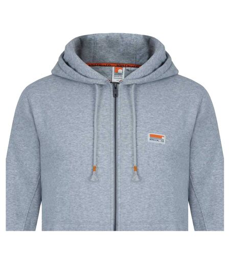 Mens Signature Cotton Full Zip Hoodie Grey Marl SoulCal