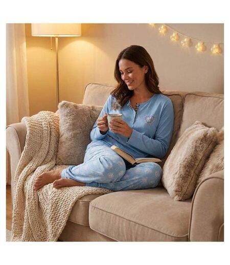OZABI Ensemble Pyjama Long Femme Haut Manches Longues
