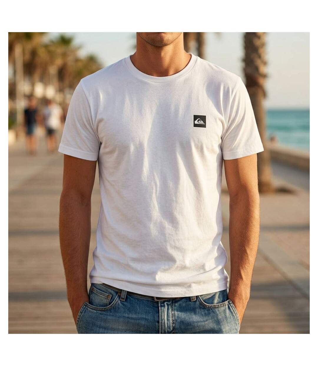 Quiksilver Pack de 2 T Shirts Homme 100% Coton Col Rond ou Col V-2
