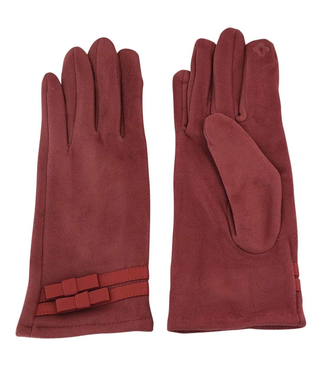 Gants femme petits nœuds-2