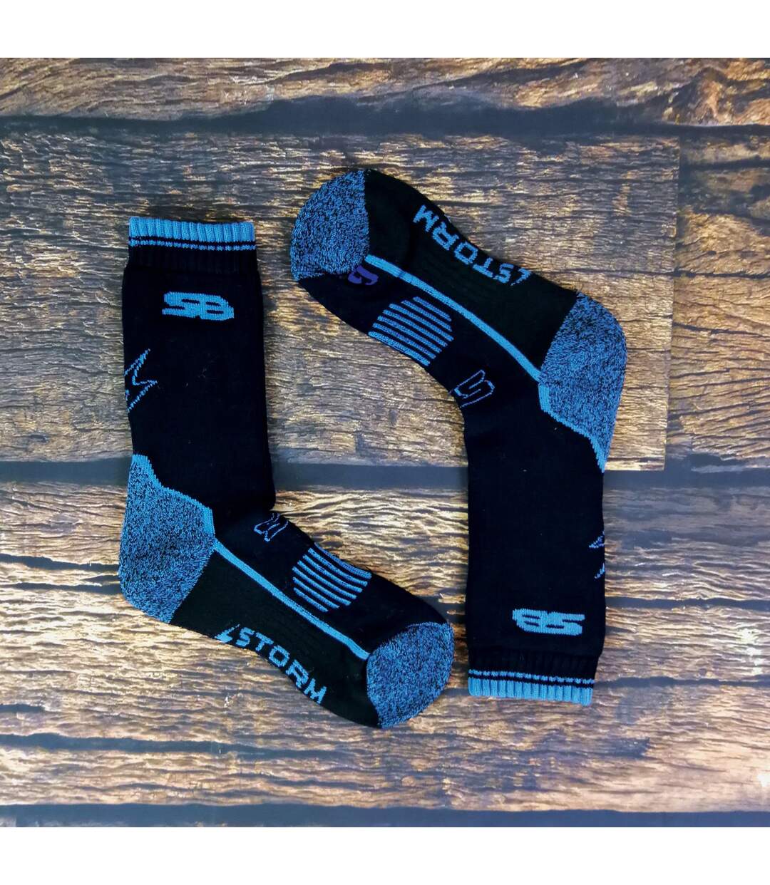 2 Pr Chaussettes Randonnée Femme Renforcées Coton-5