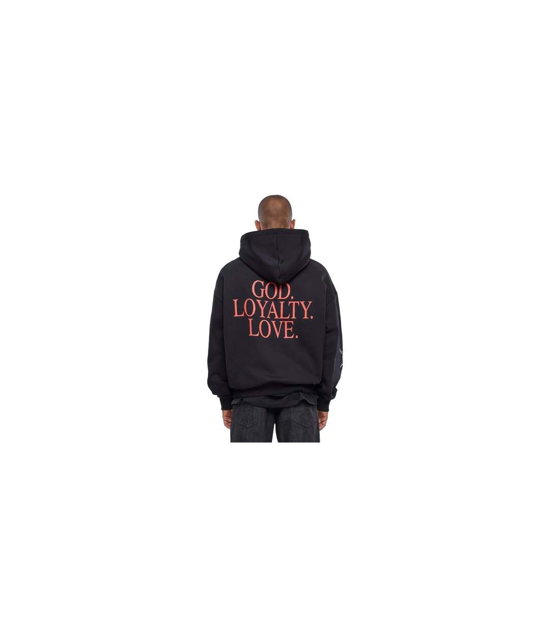 Sweat À Capuche God Loyalty Love Homme Noir Mister Tee-1