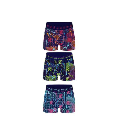 Boxers Motif/style Géométrique Homme Bleu Marine Kardio