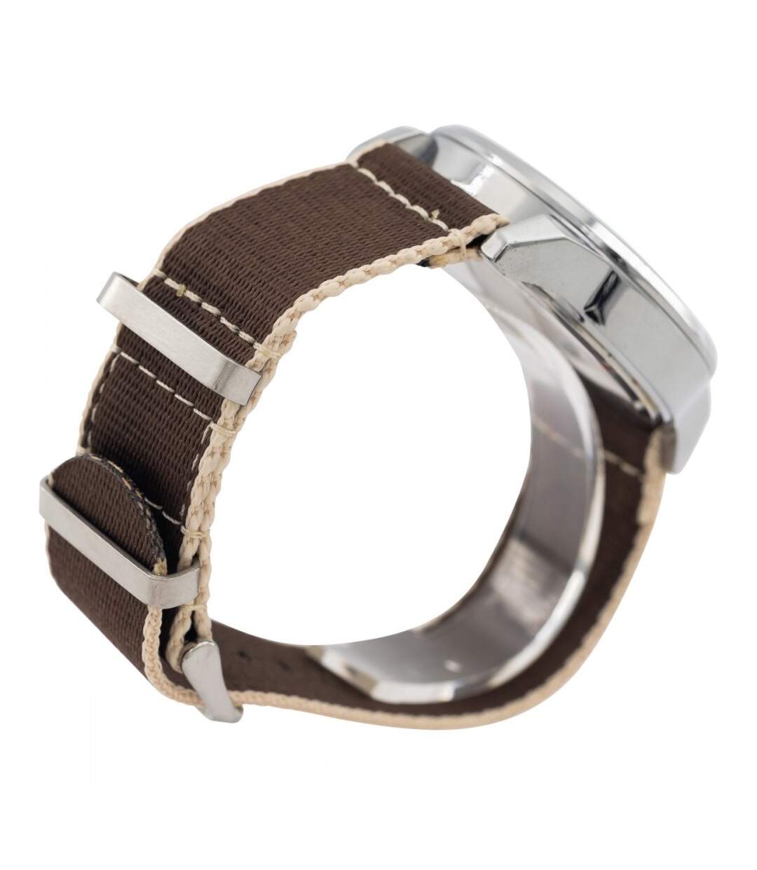 Jolie Montre Homme Tissu Marron GIORGIO