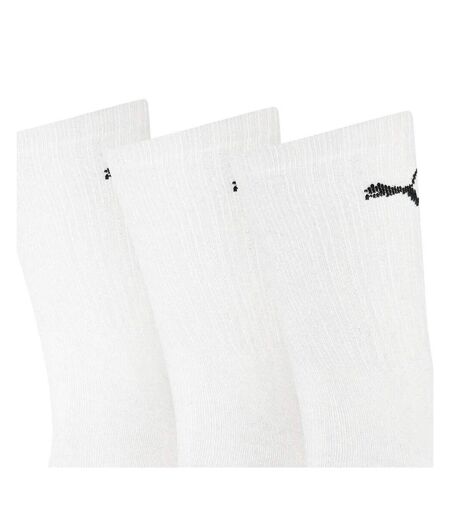 Pack of 3  Unisex adult crew sports socks  white Puma