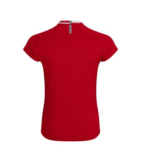 Womens/ladies Striped Vapodri Rugby Jersey Red White Canterbury