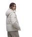 Doudoune courte pour femme beige avec capuche et poches pratiques-3