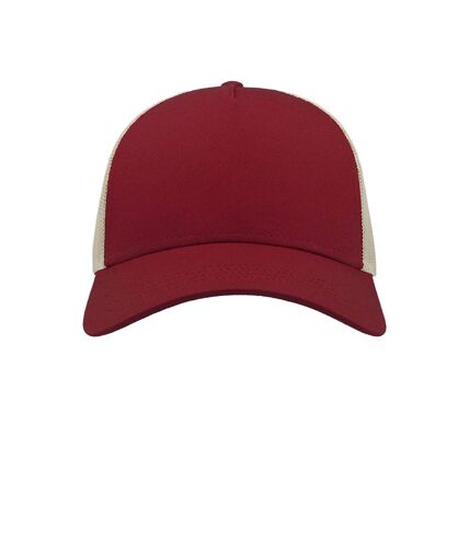 Casquette style trucker rapper mixte bordeaux / beige gris Atlantis