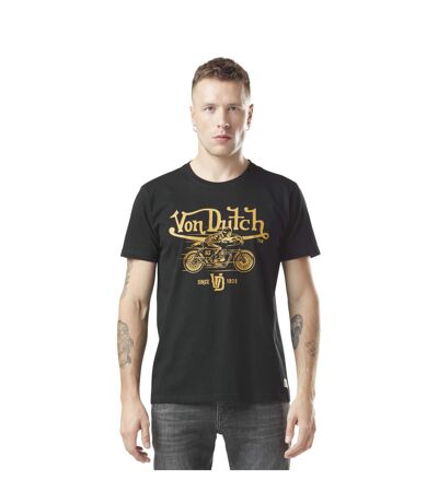 T-shirt homme col rond avec print devant avec acid wash en coton Bike Vondutch