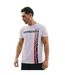 Mens Ss25 Racing Stripe T-shirt White Lambretta-3