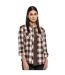 Chemisier Motif/style À Carreaux Femme Rose Marron Urban Classics-3