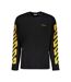 Mens Tape Logo T-shirt Black Citrus Off White-1