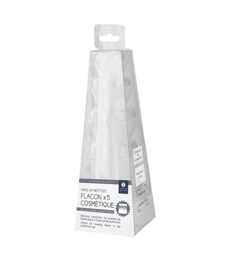 Lot de 5 Flacons à Maquillage Cosmétique 5cm Transparent