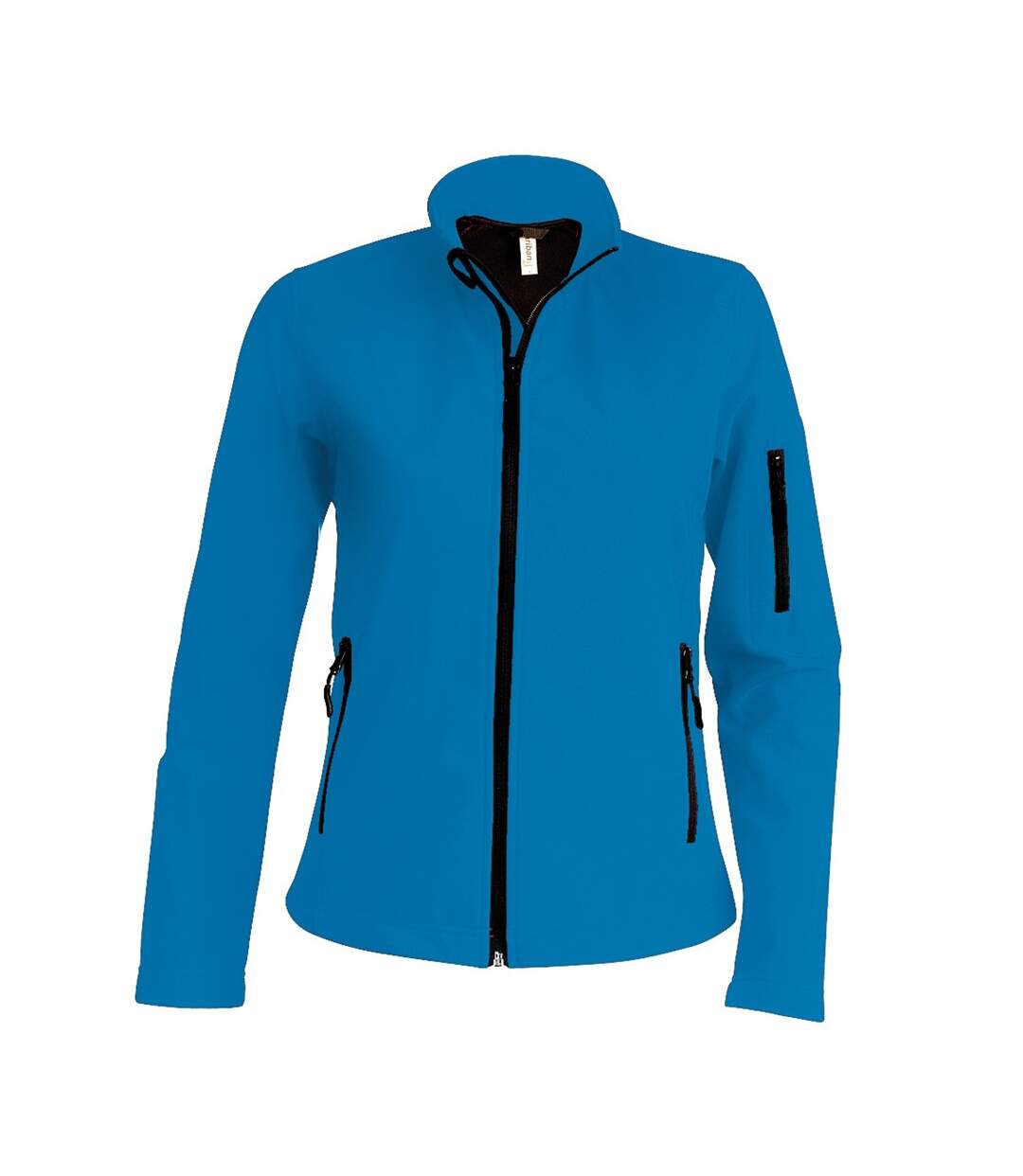 Womens/ladies Soft Shell Jacket Aqua Kariban-1