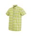 Chemise Manches Courtes De Voyage Motif/style À Carreaux Homme Jaune Foncé Regatta-4