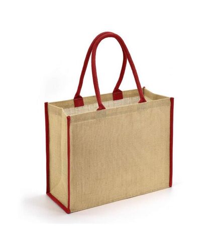 Sac de courses taille unique beige pâle / rouge Brand Lab