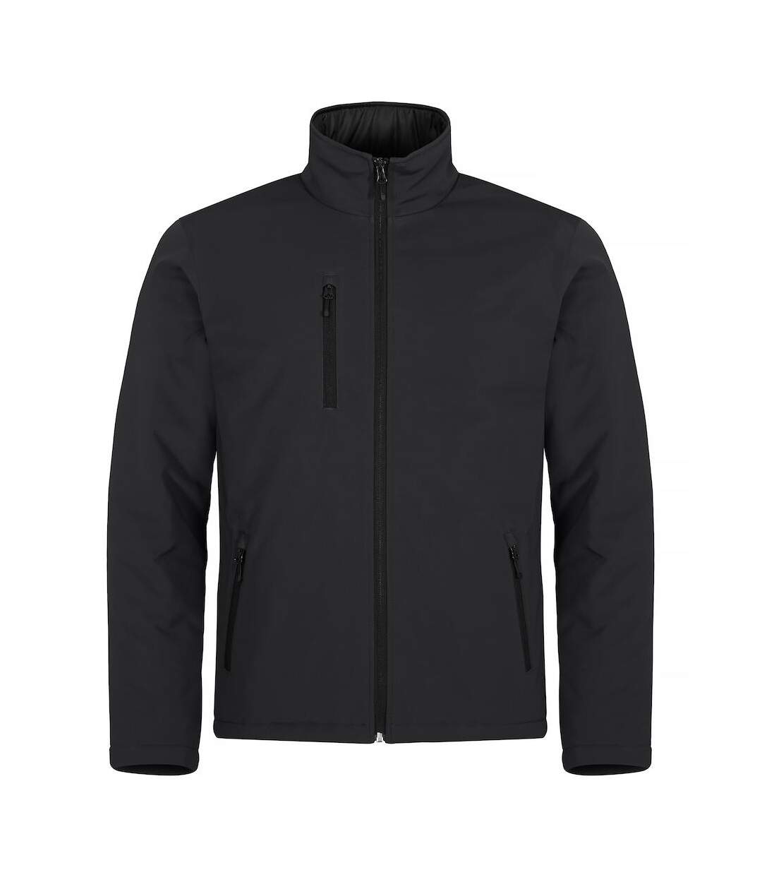 Mens Padded Soft Shell Jacket Black Clique-1