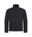 Mens Padded Soft Shell Jacket Black Clique-1