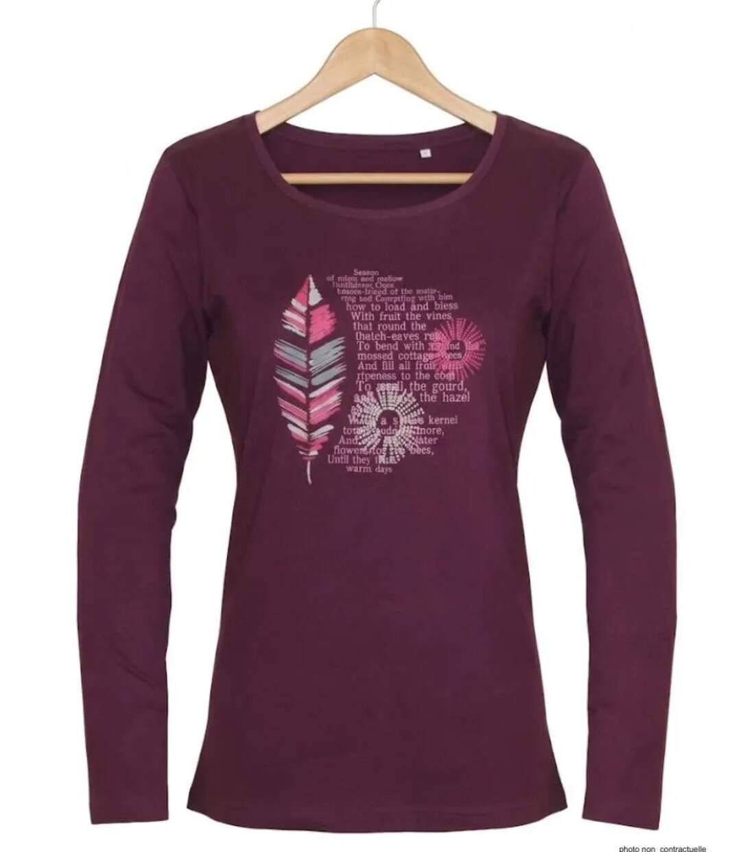 Tee-shirt violet MAYFLOWER NACHO2 à manches longues : style et douceur coton-2