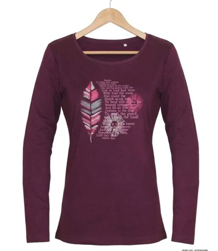 Tee-shirt violet MAYFLOWER NACHO2 à manches longues : style et douceur coton