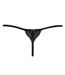 Womens/ladies Marseille Thong Black Bluebella-2