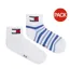 Chaussettes Motif/style Rayures Contrastées Homme Blanc Bleu Tommy Hilfiger-1