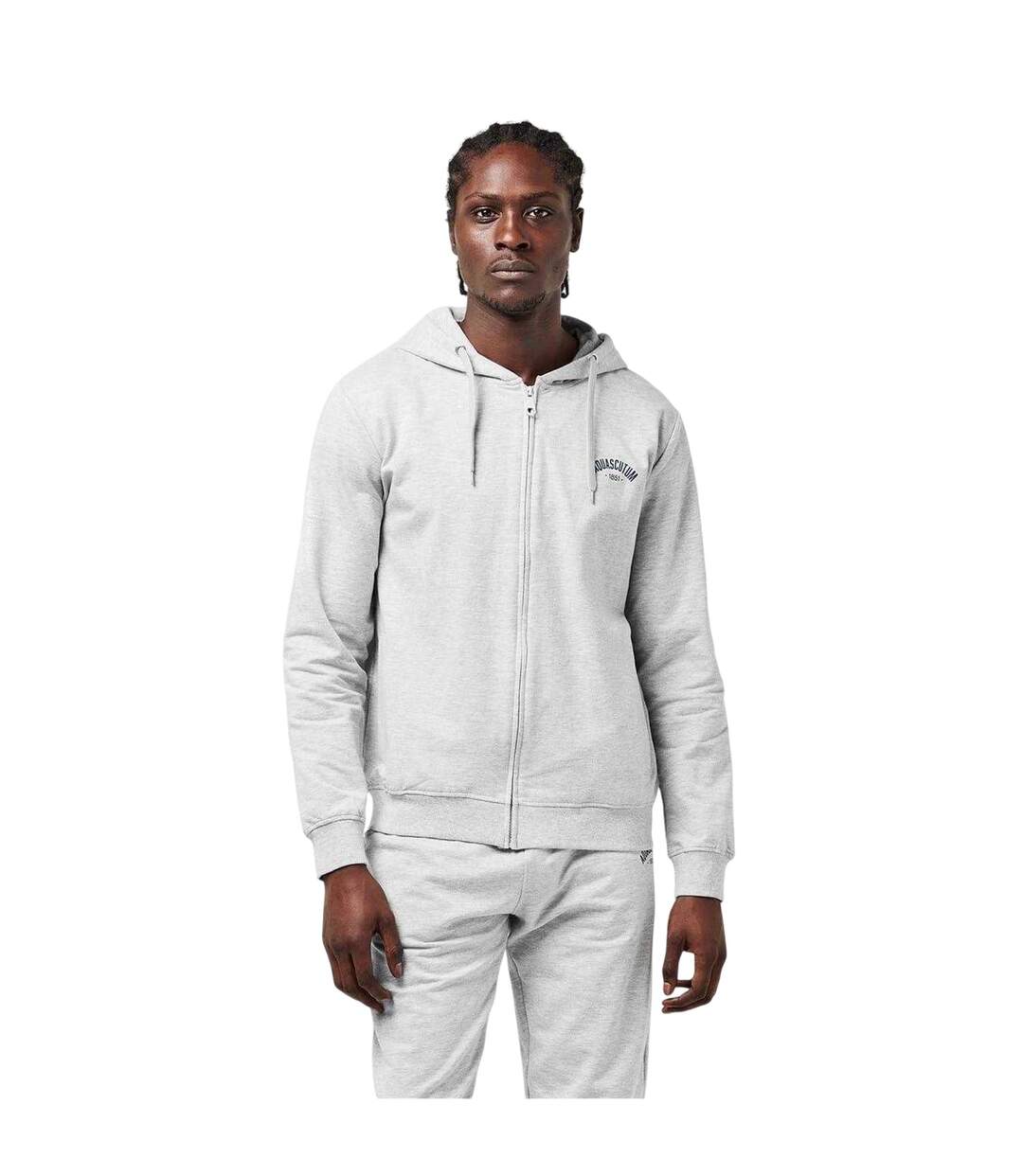 Veste À Capuche Homme Gris Chiné Aquascutum-1