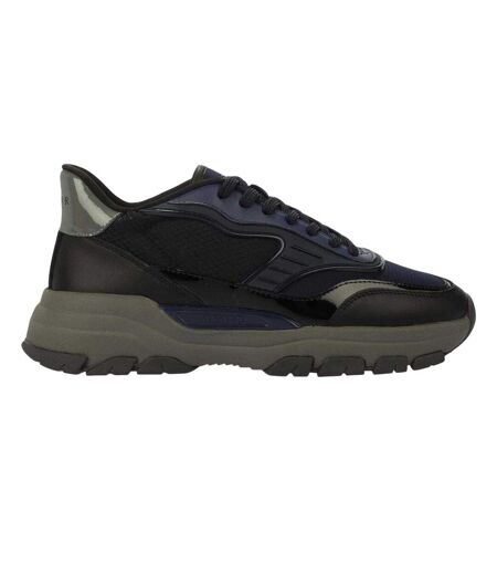 Mens Pacific 2.0 Leather Chunky Flat Trainers Navy Lavair