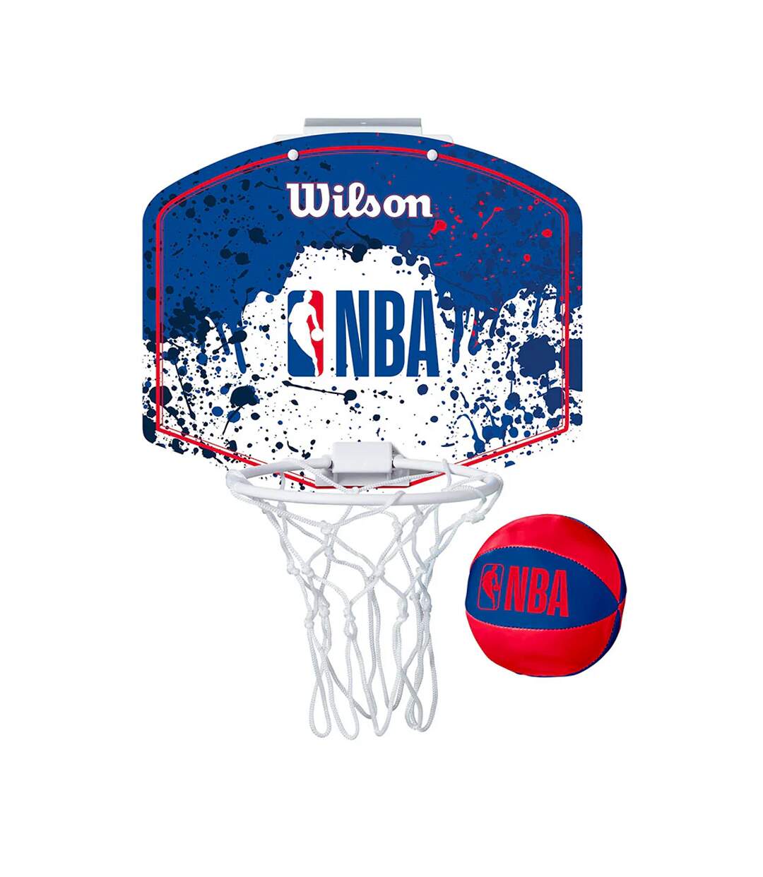 Childrens/kids Nba Team Mini Basketball Hoop Set One Size White Red Wilson-1