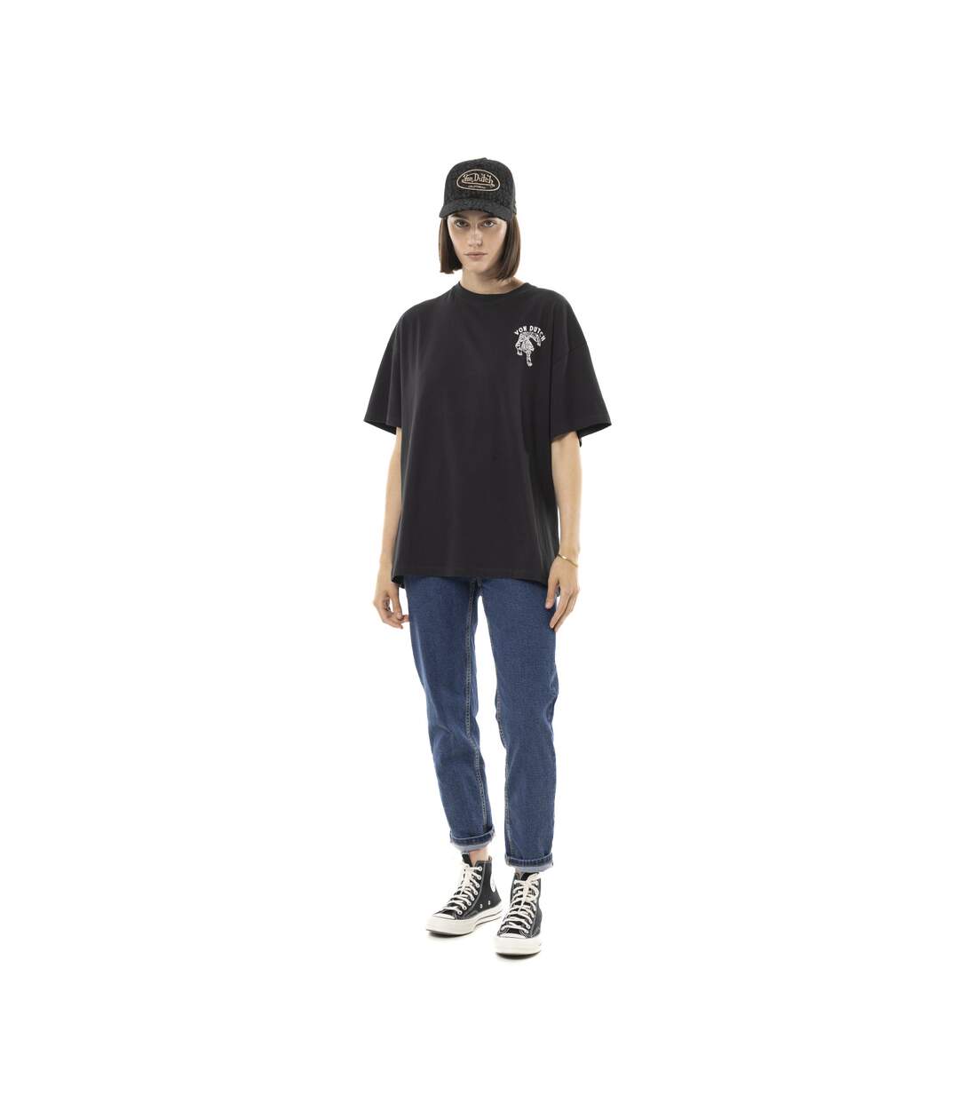 T-shirt femme uni col rond print Unleashed The Beast Vondutch-5