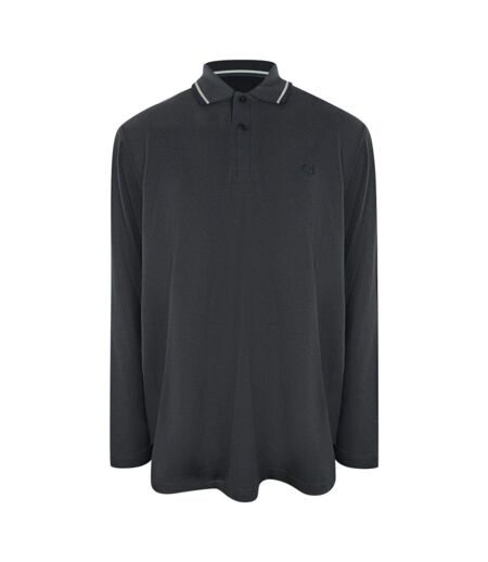 Polo Manches Longues Homme Gris Acier Blanc Fred Perry