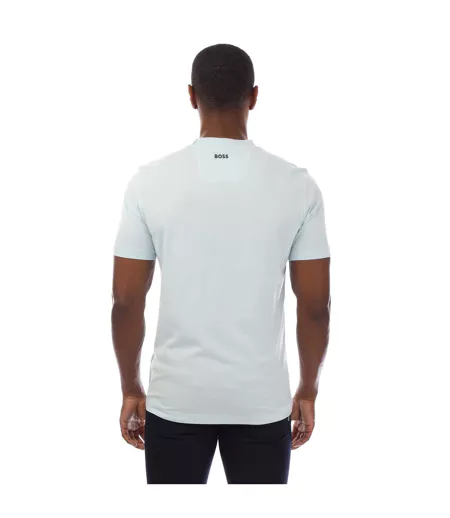 T-shirt Style Logo Homme Bleu Boss