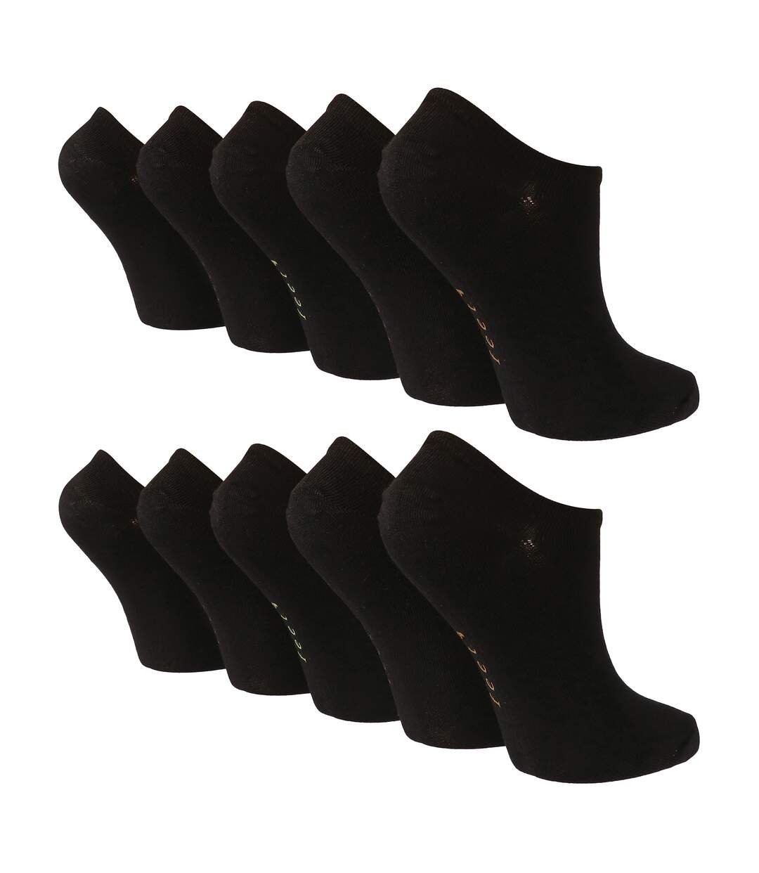 10 Pairs Ladies Bamboo Trainer Socks with Reinforced Heel & Toe-1