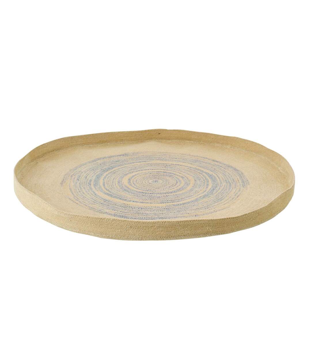 Déco Murale Plateau en Jonc Galene 100cm Naturel & Bleu-2