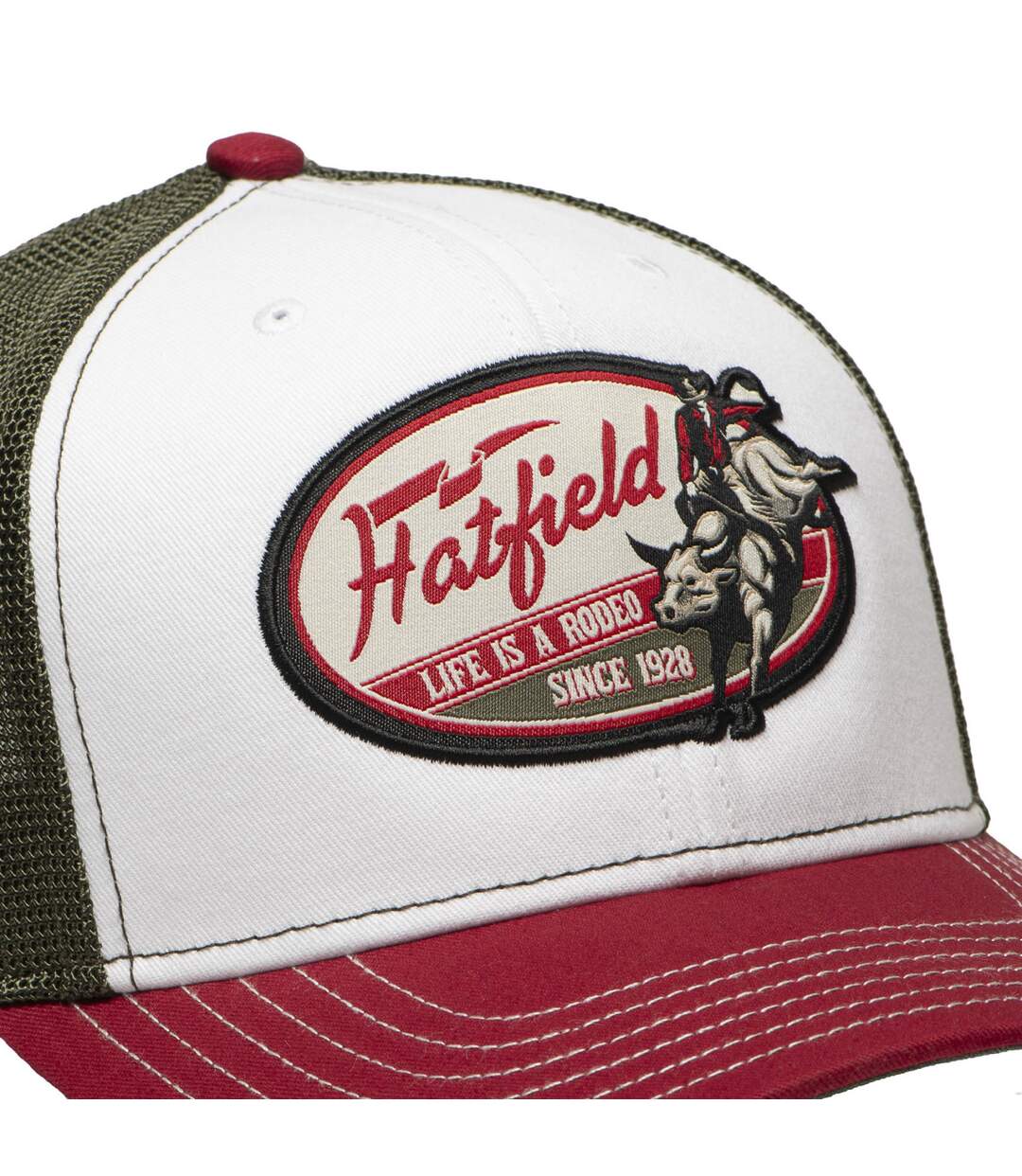 Casquette trucker avec filet semi curved avec patch Rodeo Hatfield-4