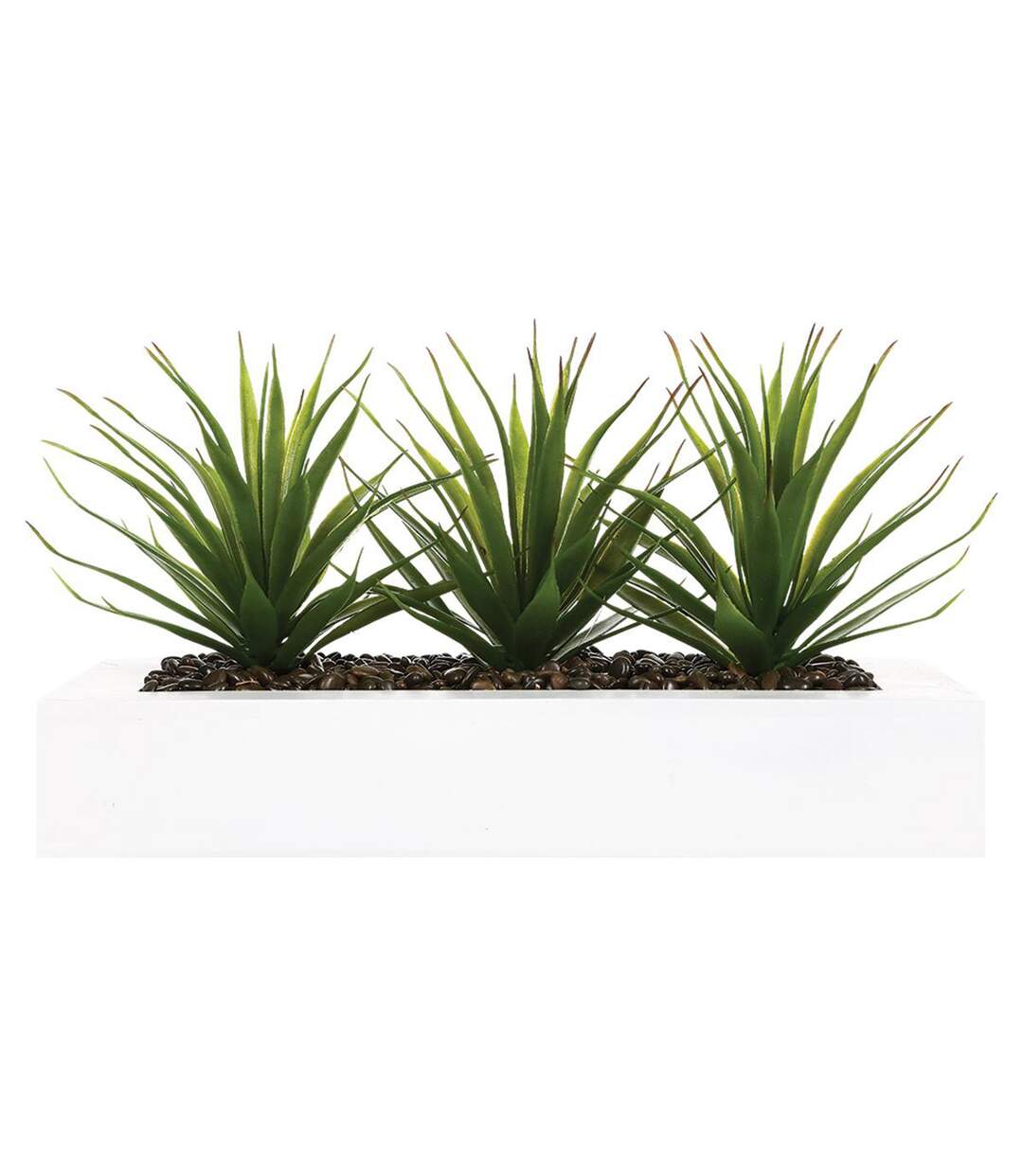 Centre de table 3 Aloe vera artificielles - H. 17 cm