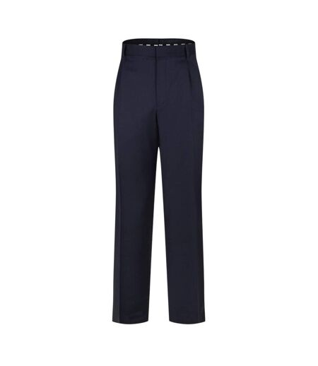 Mens Straight Leg Trousers Dark Blue Boss
