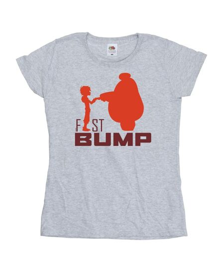 Disney - T-shirt BIG HERO BAYMAX FIST BUMP CUTOUT - Femme (Gris chiné) - UTBI13338