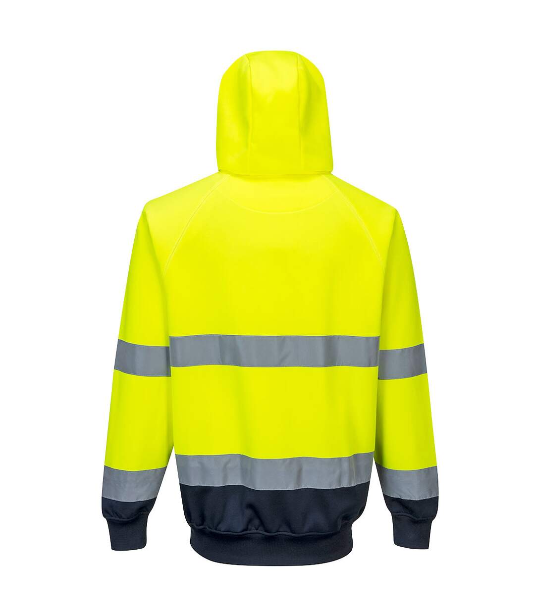 Mens b316 contrast hi-vis hoodie yellow/navy Portwest-2