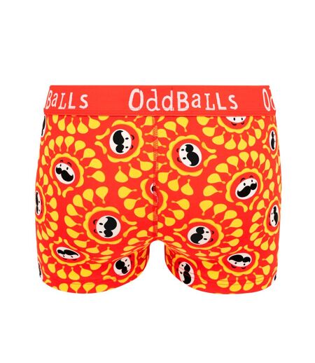 Womens/ladies original pringles boxer shorts red/yellow OddBalls