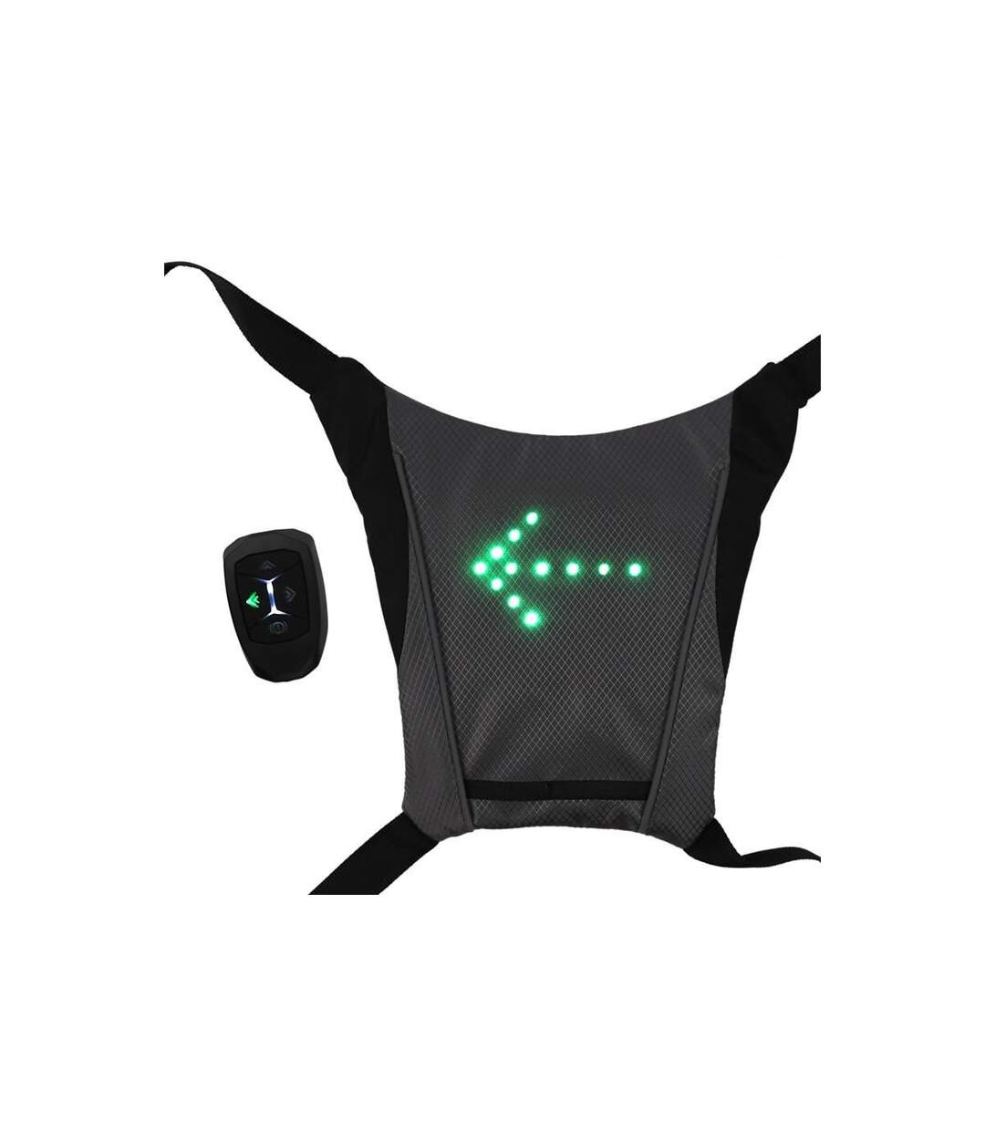 Gilet Clignotant LED Télécommande 20cm Noir-5