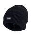 Ladies Thermal 40g 3M Insulation Fleece Lined Chenille Beanie Hat-1