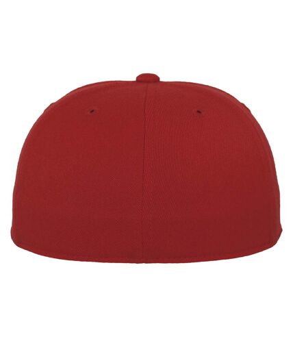 Yupoong Flexfit Unisex Premium 210 Fitted Flat Peak Cap (Red)