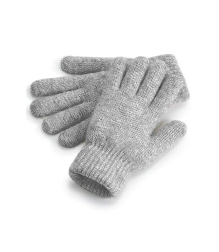 Beechfield Womens/Ladies Ribbed Cuff Gloves (Gray) (One Size)