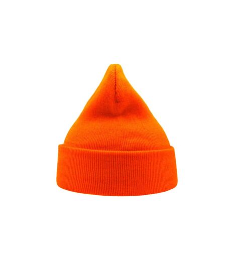 Atlantis Wind Double Skin Beanie With Turn Up (Orange) - UTAB228