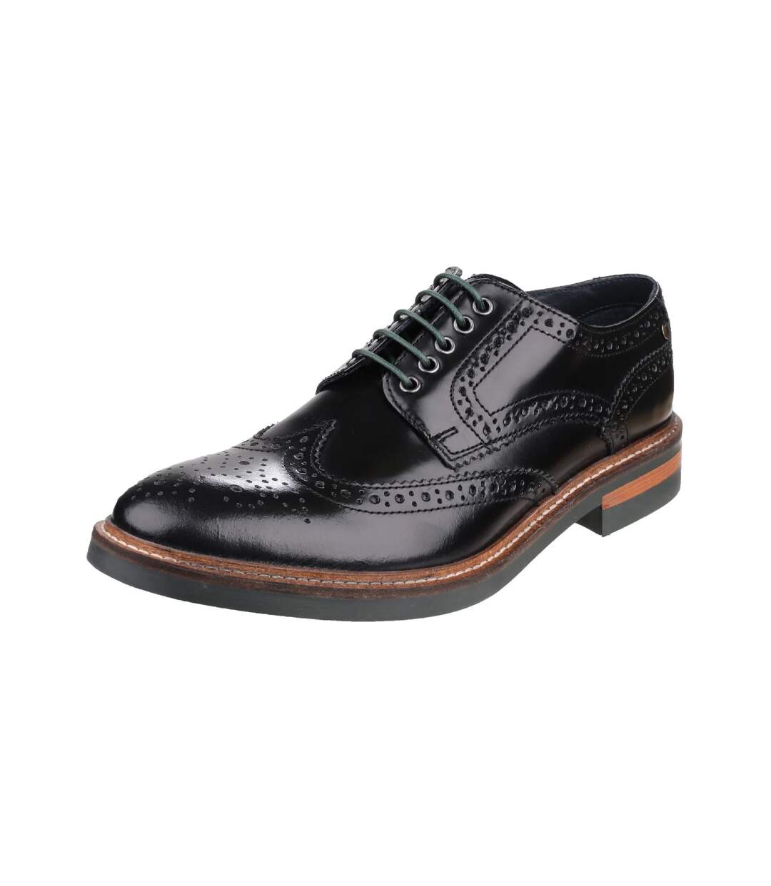 Chaussures Brogues Woburn Excel Homme Noir Base London-3